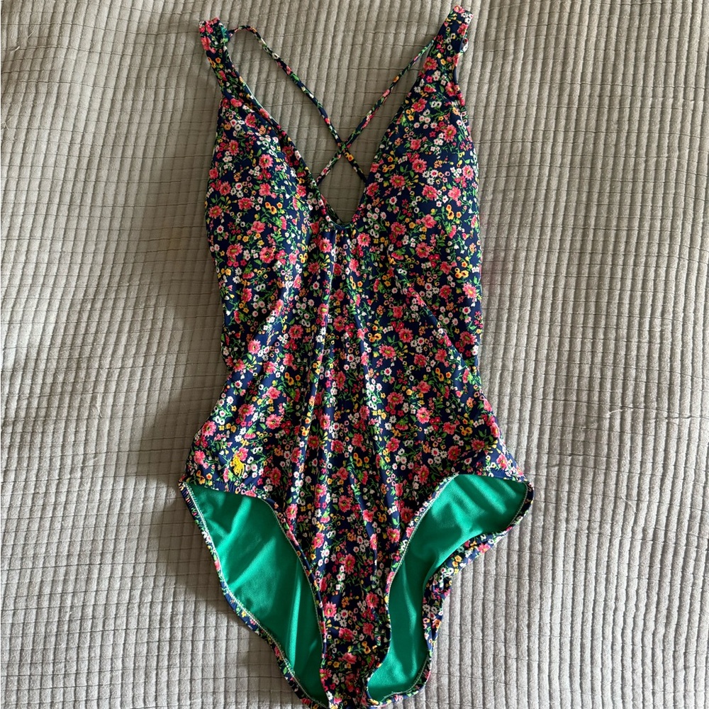 Polo by Ralph Lauren Teal Floral Swimwear